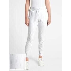 NEW Athleta Farallon Printed Joggers Pants White Grey Women's Plus Size 24
